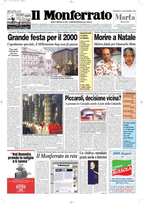 Il Monferrato - Edizione 96 del 31/12/1999